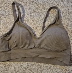 Jockey Womens Large Well Worn Clean Padded Sports Bra Has Pilling